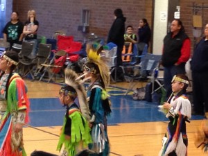 Grand entry at Honoring Our Youth Pow Wow, 2013