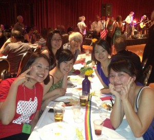 Ju, Amy, Sunny, Alice, Tiffany and Rainbow at the After-Festival Party
