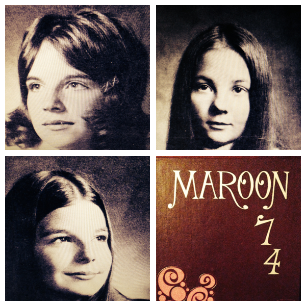 1974 Butte Central Classmates Janet Finn, Leah Joki, and Karen Antonietti. Then...