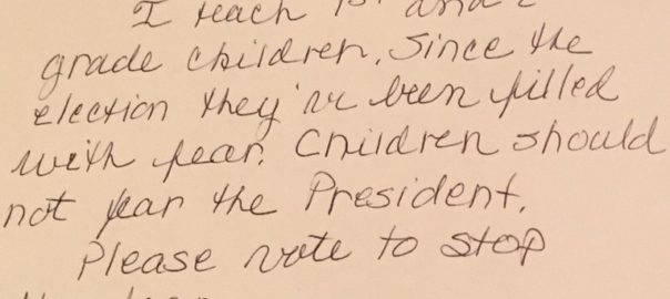 Children should not fear the President.