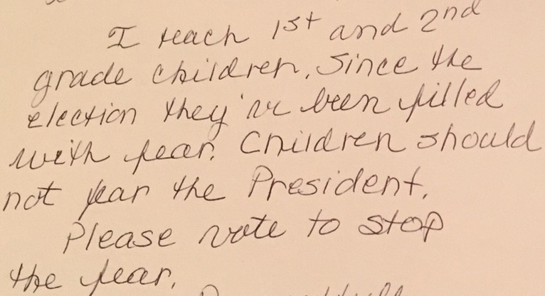 Children should not fear the President.