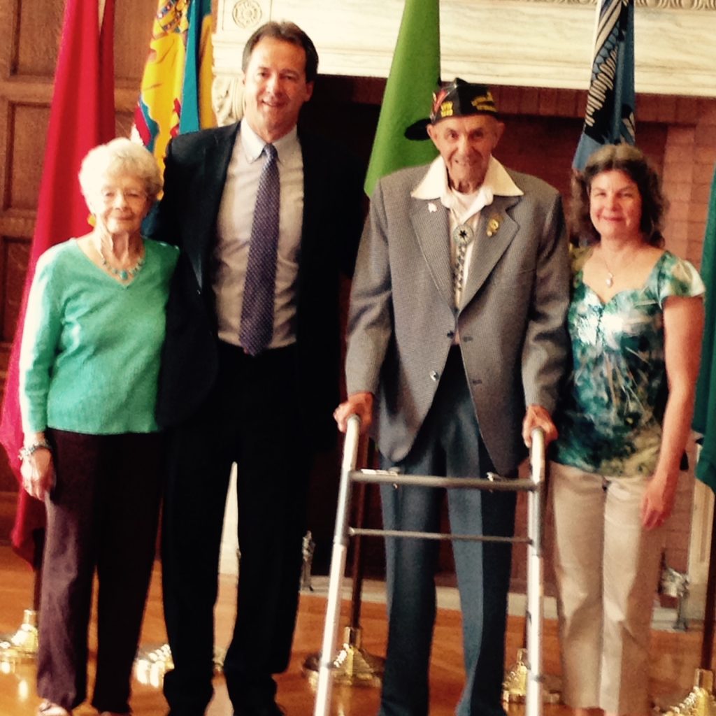 Gov. Steve Bullock with Dan and Kay Antonietti and Karen Buley, July 2015.