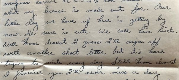 Dan Antonietti letter from Kumagaya, Japan1/24/47