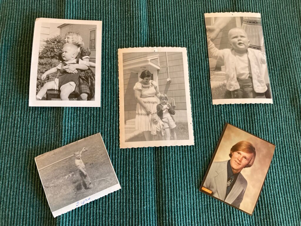 Chris Karlberg, initially called Baby Charley, with his sister, Kay, and mom, Carmen.